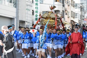 大神輿、掛け声も威勢よく 迫力があります