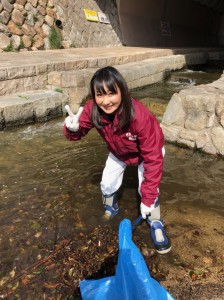 余裕の笑顔ですので 次回彼女にはもっと下流までやらせようと思います